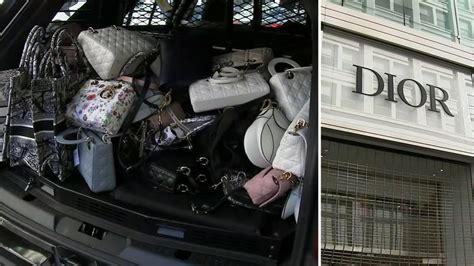 dior store crash|$275,000 worth of merchandise stolen after car crashes into.